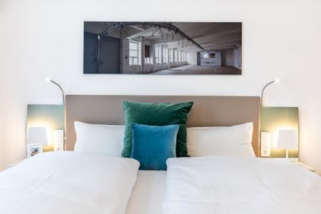 Ferienapartments am Krusespeicher Ferienapartments am Krusespeicher 2-24 Wismar - Wohn-/Schlafbereich mit Boxspringbett