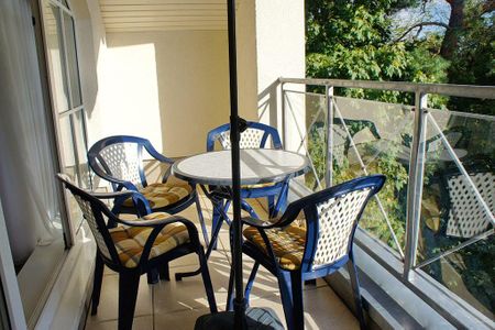 Inselstrand Inselstrand 1320 Usedom - Balkon mit Gartenmöbeln