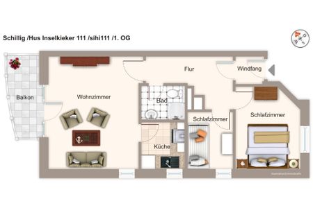Hus Inselkieker Hus Inselkieker 111 Schillig - Grundriss