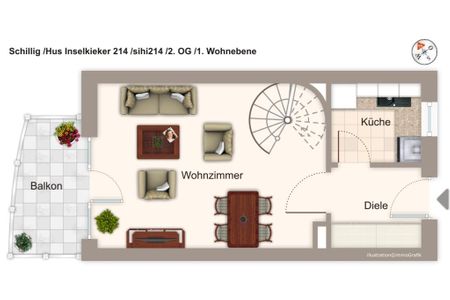 Hus Inselkieker Hus Inselkieker 214 Schillig - Grundriss