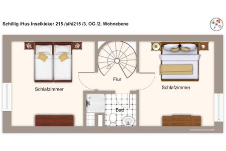 Hus Inselkieker Hus Inselkieker 215  Schillig - Grundriss