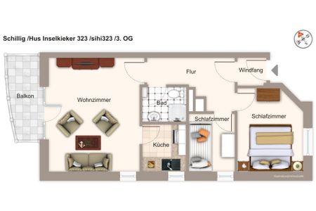 Hus Inselkieker Hus Inselkieker 323 Schillig - Grundriss