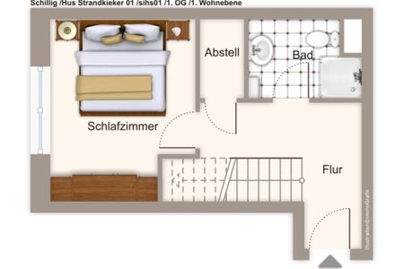 Hus Strandkieker Hus Strandkieker 01 Schillig - Grundriss