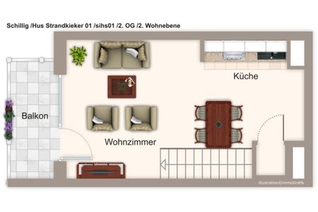 Hus Strandkieker Hus Strandkieker 01 Schillig - Grundriss