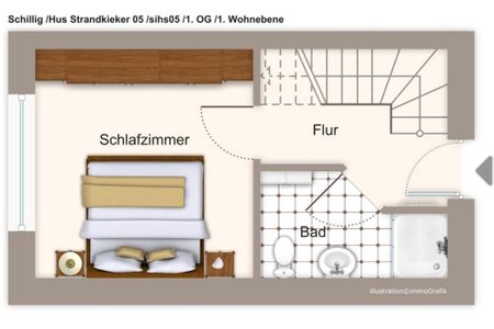 Hus Strandkieker Hus Strandkieker 05 Schillig - Grundriss