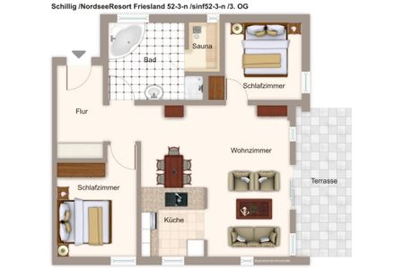 NordseeResort Friesland NordseeResort Friesland 52-3-N Schillig - Grundriss