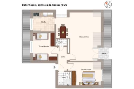 Sünnslag Sünnslag 23 Boltenhagen - Grundriss (Angaben ohne Gewähr)