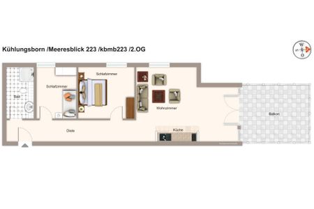 Meeresblick Meeresblick 223 Kühlungsborn - Grundriss (Angaben ohne Gewähr)