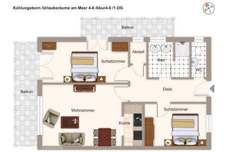 Urlaubsräume am Meer Urlaubsräume am Meer 4-8 Kühlungsborn - Grundriss