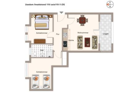 Inselstrand Inselstrand 119 Usedom - Grundriss