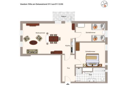 Villa am Ostseestrand Villa am Ostseestrand 311 Usedom - Grundriss