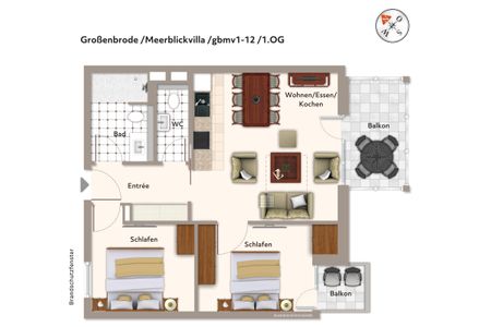Apartmentanlage Meerblickvilla Apartmentanlage Meerblickvilla 1-12 Großenbrode - Grundriss (Angaben ohne Gewähr)