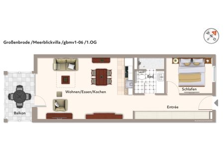 Apartmentanlage Meerblickvilla Apartmentanlage Meerblickvilla 1-06 Großenbrode - Grundriss (Angaben ohne Gewähr)
