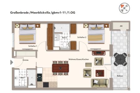 Apartmentanlage Meerblickvilla Apartmentanlage Meerblickvilla 1-11 Großenbrode - Grundriss (Angaben ohne Gewähr)