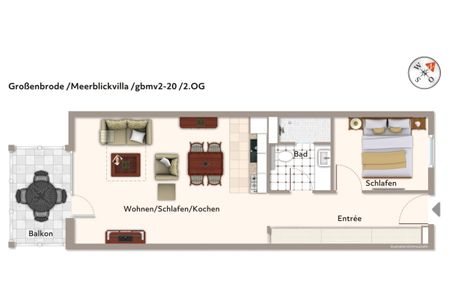 Apartmentanlage Meerblickvilla Apartmentanlage Meerblickvilla 2-20 Großenbrode - Grundriss (Angaben ohne Gewähr)