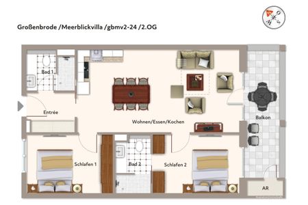 Apartmentanlage Meerblickvilla Apartmentanlage Meerblickvilla 2-24 Großenbrode - Grundriss (Angaben ohne Gewähr)