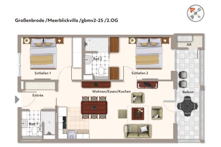 Apartmentanlage Meerblickvilla Apartmentanlage Meerblickvilla 2-25 Großenbrode - Grundriss (Angaben ohne Gewähr)