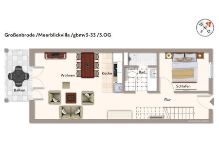 Apartmentanlage Meerblickvilla Apartmentanlage Meerblickvilla 3-33 Großenbrode - Grundriss (Angaben ohne Gewähr)