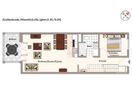 Apartmentanlage Meerblickvilla Apartmentanlage Meerblickvilla 3-35 Großenbrode - Grundriss (Angaben ohne Gewähr)