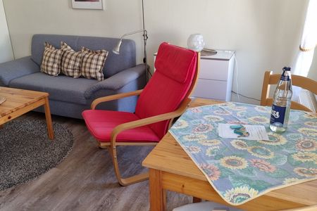 Haus Borkumitte Appartement Thor Haus Borkumitte - Wohnzimmer Sitzecke und Essecke