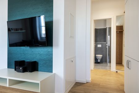 Krusespeicher Krusespeicher 2-36 Wismar - Wohnbereich mit Flatscreen-TV