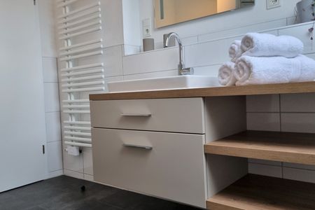 Haus Borkumitte Appartement Mellum Haus Borkumitte - Bad Waschbecken