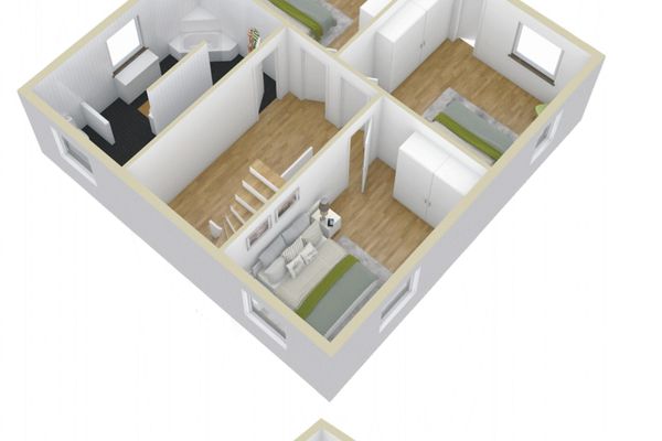  Ferienhaus Luca Ferienwohnungen in Hopfen am See - Grundriss