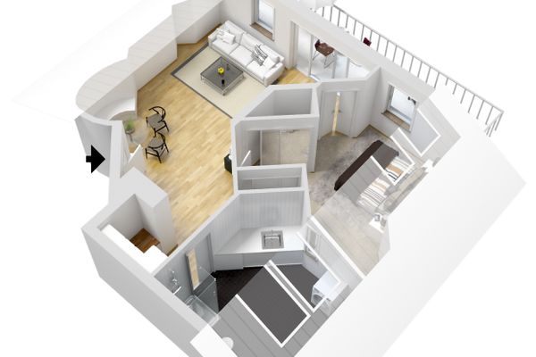  Ferienwohnung Neuschwanstein Ferienwohnungen in Hopfen am See - Grundriss