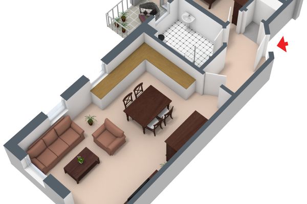  Ferienwohnung Stephan Ferienwohnungen in Hopfen am See - Grundriss