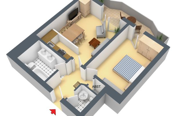  Ferienwohnung Eichhorn Ferienwohnungen in Schwangau - Grundriss