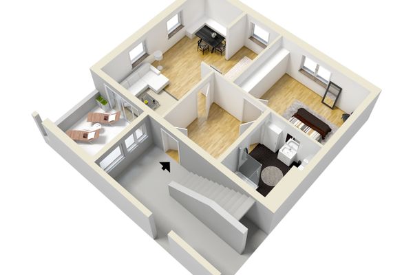  Ferienwohnung Straußer Ferienwohnungen in Schwangau - Grundriss