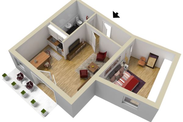  Ferienwohnung Am Kienberg Ferienwohnungen in Pfronten - Grundriss