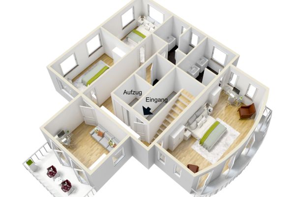 Chalet am Breitenberg Penthouse CB 12 Ferienwohnungen in Pfronten - Grundriss