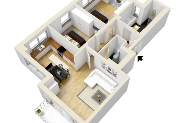 Monusse Boid Appartement MB 11  - Grundriss