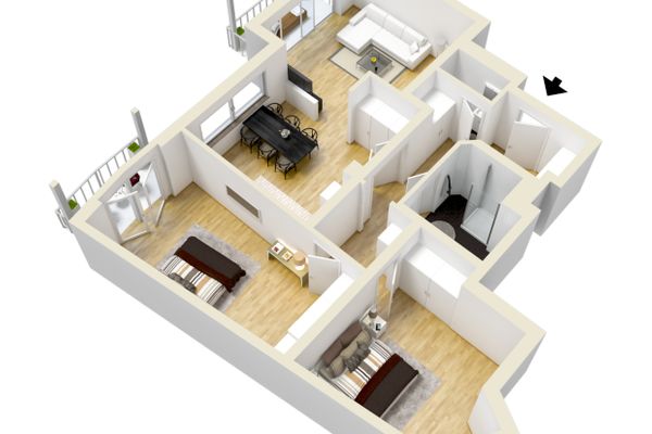 Monusse Boid Appartement MB 10  - Grundriss