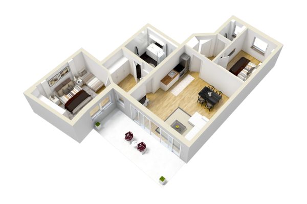 Monusse Boid Appartement MB 06  - Grundriss