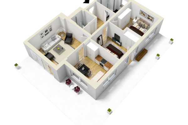 Monusse Boid Appartement MB 01  - Grundriss