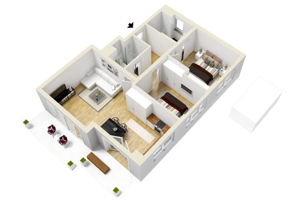 Monusse Boid Appartement MB 13  - Grundriss