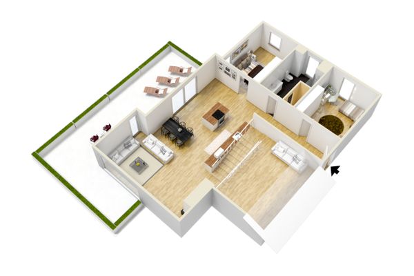  Ferienwohnung Zugspitze Ferienwohnungen in Pfronten - Grundriss