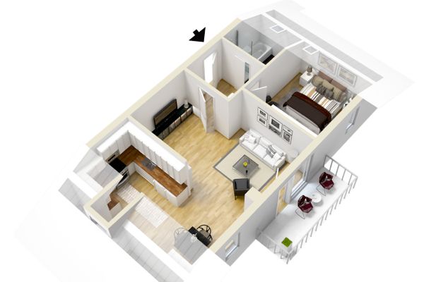  Ferienwohnung Forggensee Ferienwohnungen in Roßhaupten - Grundriss