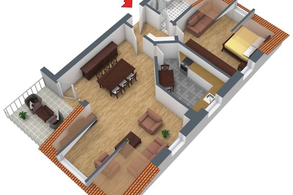  Ferienwohnung Schmölzer Ferienwohnungen in Roßhaupten - Grundriss