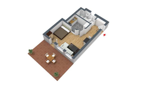 Landhaus Schlossblick Ferienwohnung Bungalow Ferienwohnungen in Füssen - Grundriss