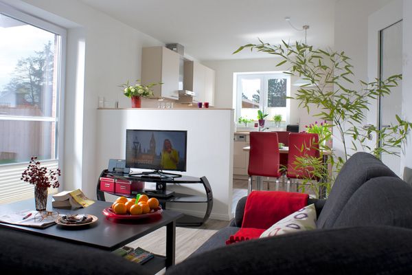  Wohnung Meeresrauschen Dorf - Wohnzimmer