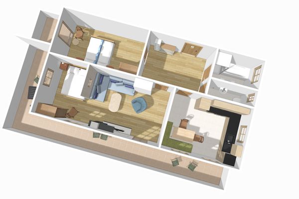 BIO-Bauernhof Salenberghof Ferienwohnung Panorama Ferienwohnungen in Rieden am Forggensee - Grundriss