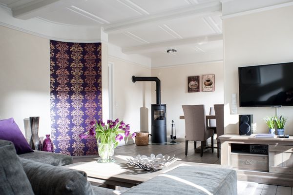 Haubarg Tetenshof Whg. 1 Frankreich  Welt Eiderstedt Umland - Wohnzimmer