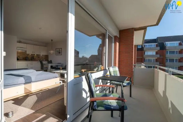 Balkon Holiday Residenz II Ferienwohnung Leuchtturmblick