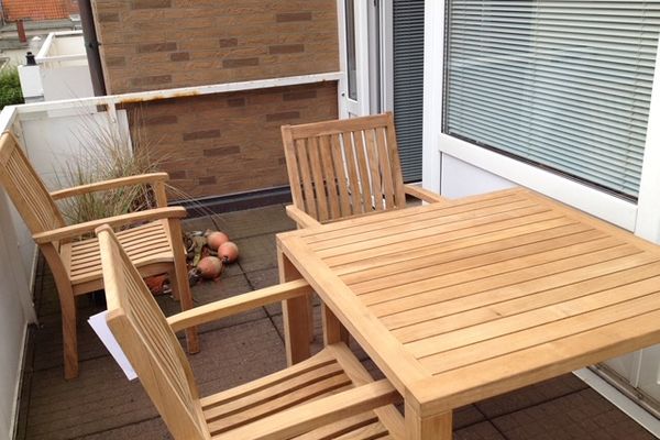  Ferienwohnung Asche  - Balkon
