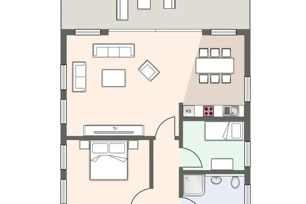 SPO Bude Appartement SPO Bude 1 SPO Dorf - Grundriss