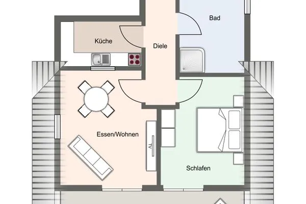 SPO Bude Appartement SPO Bude 3 SPO Dorf - Grundriss