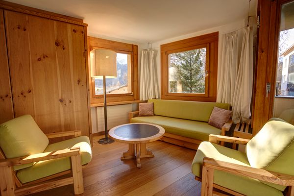 Chesa Munteratsch 2-Zimmerwohnung 408 Typ F Silvaplana - Living room